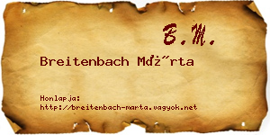 Breitenbach Márta névjegykártya